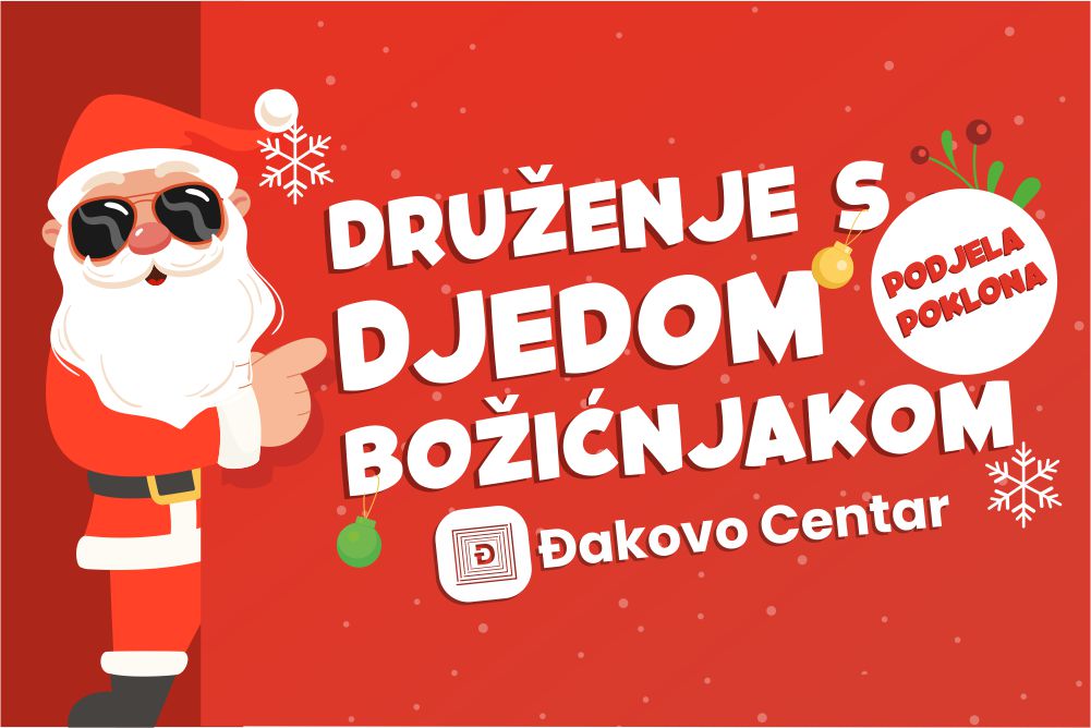 Djed Božićnjak s vrećom punom darova stiže u Đakovo Centar!