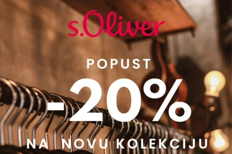 Iskoristite 20% popusta na novu kolekciju u s.Oliveru