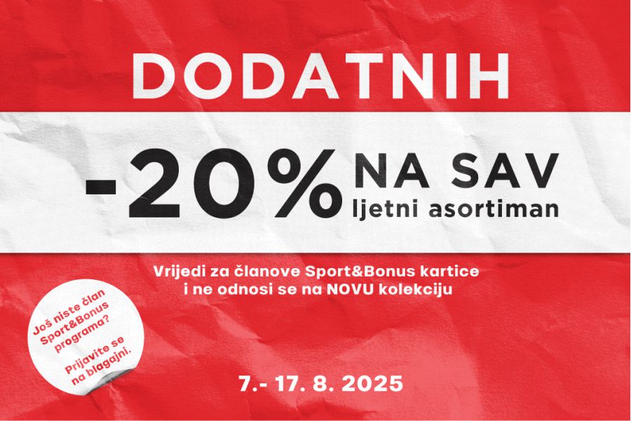Posjetite Sport Vision i iskoristite dodatnih -20% na sav ljetni asortiman!